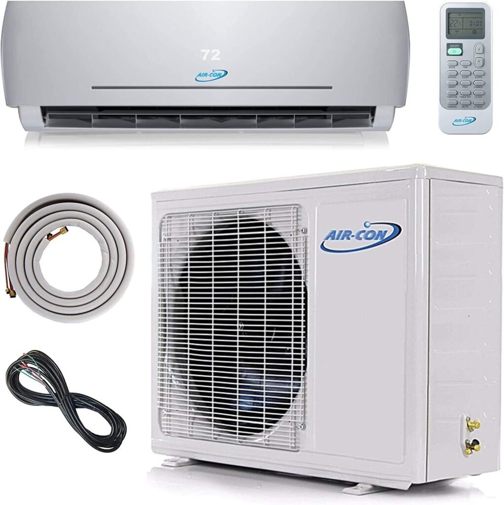 12000 BTU Mini Split Air Conditioner – Ductless AC/Heating System - 1 Ton Pre-Charged Inverter Heat Pump – 21 SEER - 12’ Lineset  Wiring - 100% Ready to Install - USA Parts  Support…