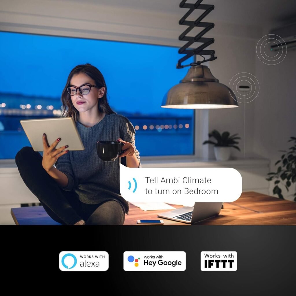 Ambi Climate Mini: Smart AC Controller  WiFi Thermostat for Ductless Mini Split Air Conditioners. Smartphone App with timers, location-based control and auto on/off. Alexa, Siri, Google Home, IFTTT