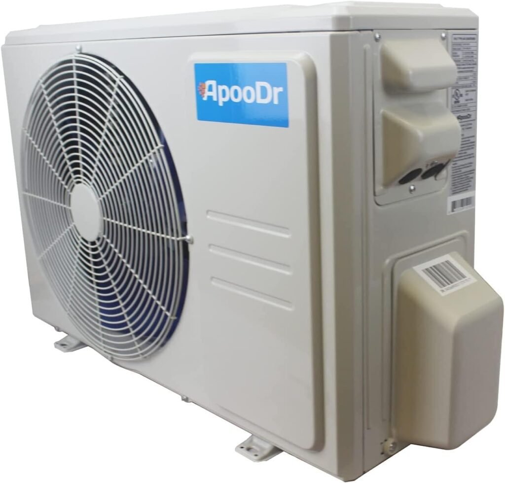 ApooDr 12000 BTU Mini Split Air Conditioner Ductless Inverter System 17.4 SEER2 with Heat Pump 110V 1 Ton,with Installation Kit