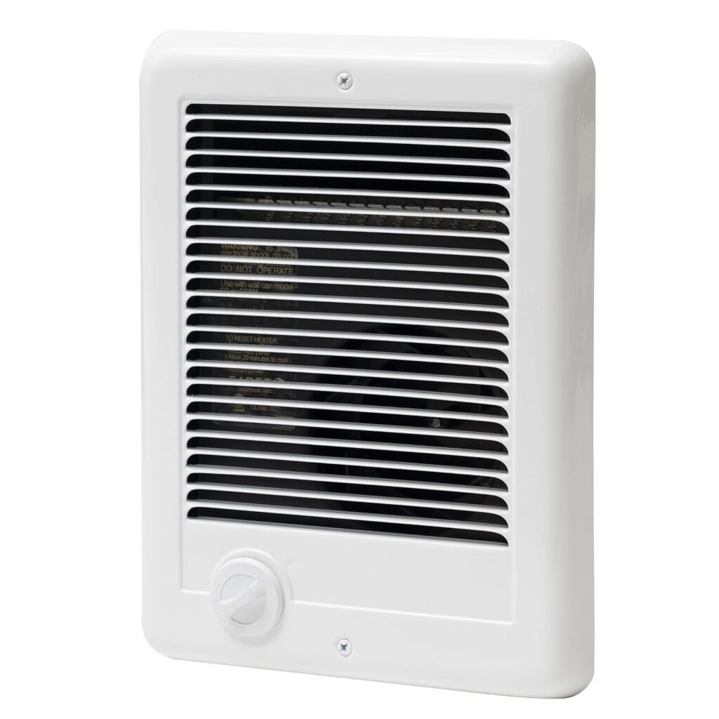 Cadet Com-Pak Electric Wall Heater Complete Unit With Thermostat (Model: CSC202TW, Part: 67507), 6825/5120 BTU, 240/208 Volt, 2000/1500 Watt, White