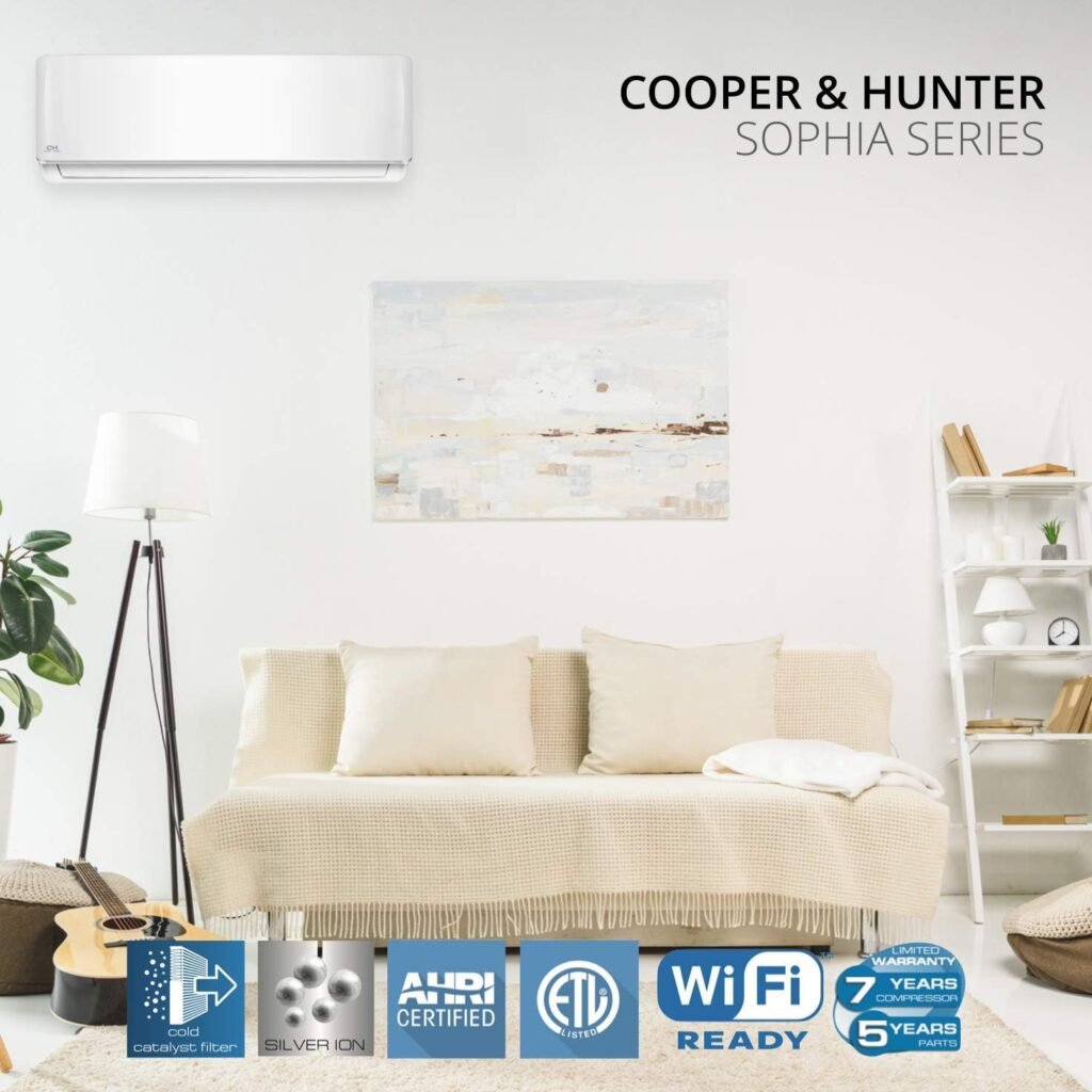 Cooper  Hunter 36,000 BTU Mini Split AC/Heating system Sophia Series 208/230V Heat Pump with 25ft Installation Kit