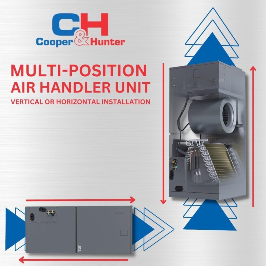 CooperHunter 24,000 BTU Central Mini Split Air to Air Heat Pump System with Multi Position Air Handler Unit Including 25ft Installation Kit