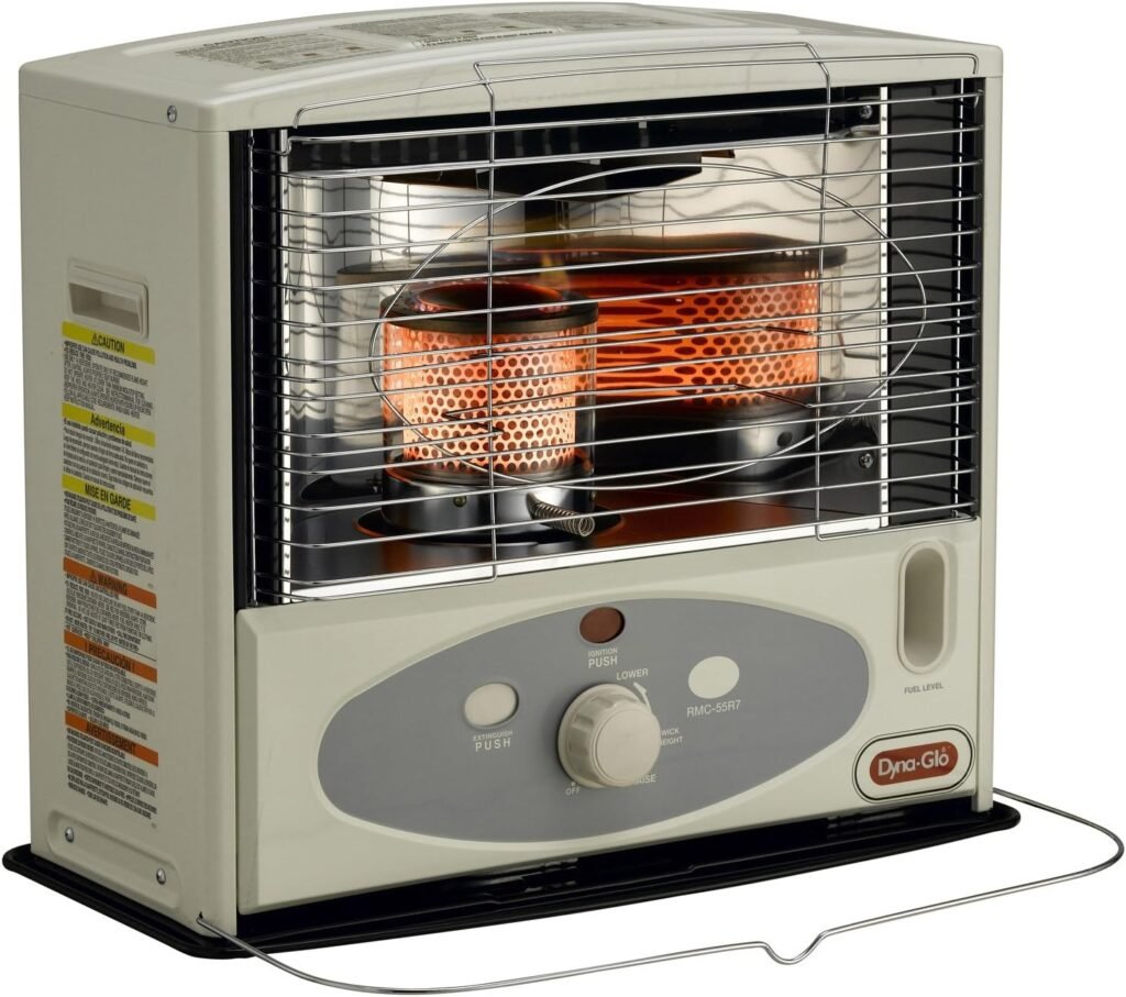 Dyna-Glo RMC-55R7 Indoor Kerosene Radiant Heater, 10000 BTU, Ivory