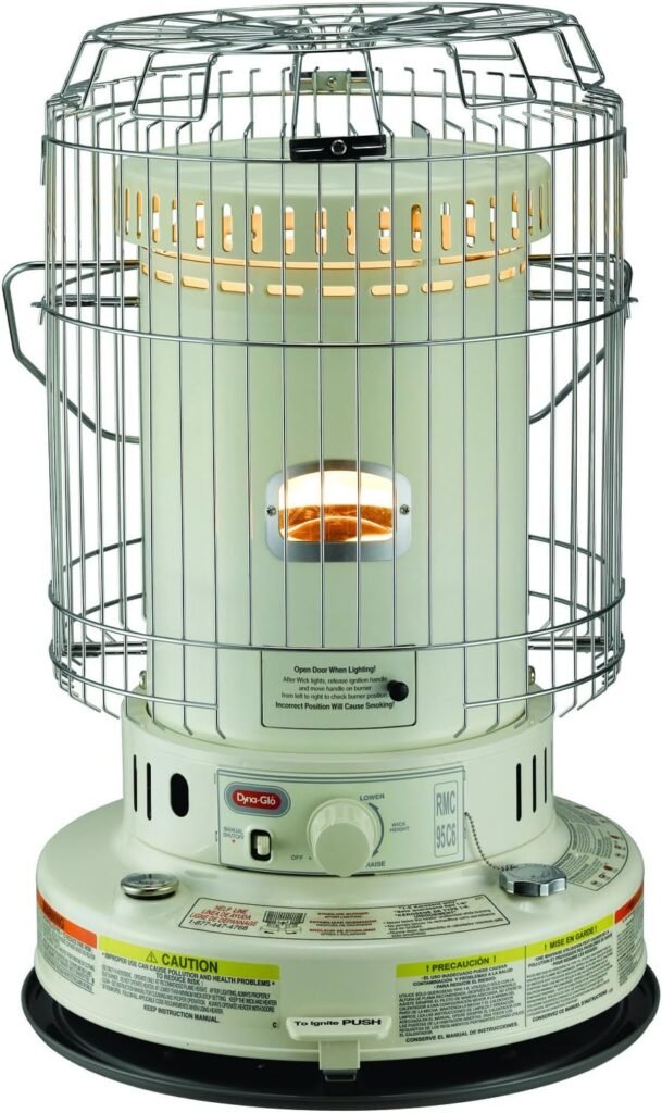 Dyna-Glo RMC-95C6 Indoor Kerosene Convection Heater, 23000 BTU, Ivory