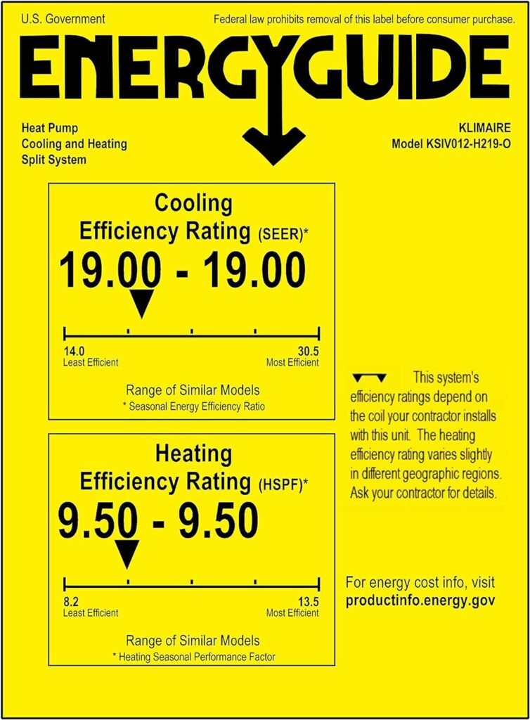 Klimaire 12,000 BTU 20.8 SEER2 Ductless Mini-Split Inverter Air Conditioner Heat Pump System with 15-ft Installation Kit Wall Bracket 115V