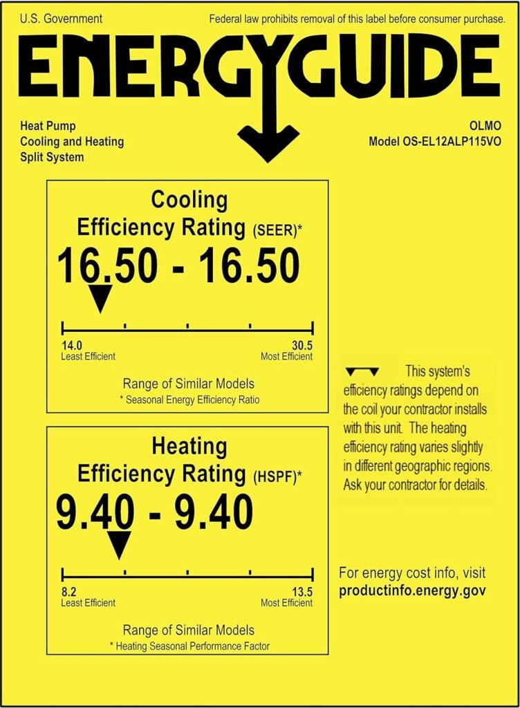 OLMO Alpic 24000 BTU Ductless Mini Split Air Conditioner Heating and Cooling Full Set with 16ft Installation Kit