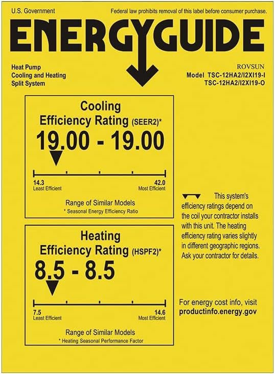 ROVSUN 12,000 BTU Wifi Enabled Mini Split AC/Heating System with Inverter, 19 SEER 115V Energy Saving Ductless Split-System Air Conditioner with Pre-Charged Condenser, Heat Pump  Installation Kit