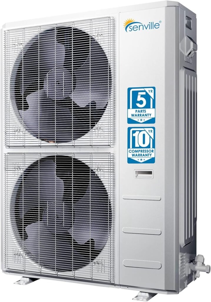 Senville 3 Ton Central Air Conditioner Heat Pump Split System, 36,000 BTU, Inverter, Variable Speed, 208/230V