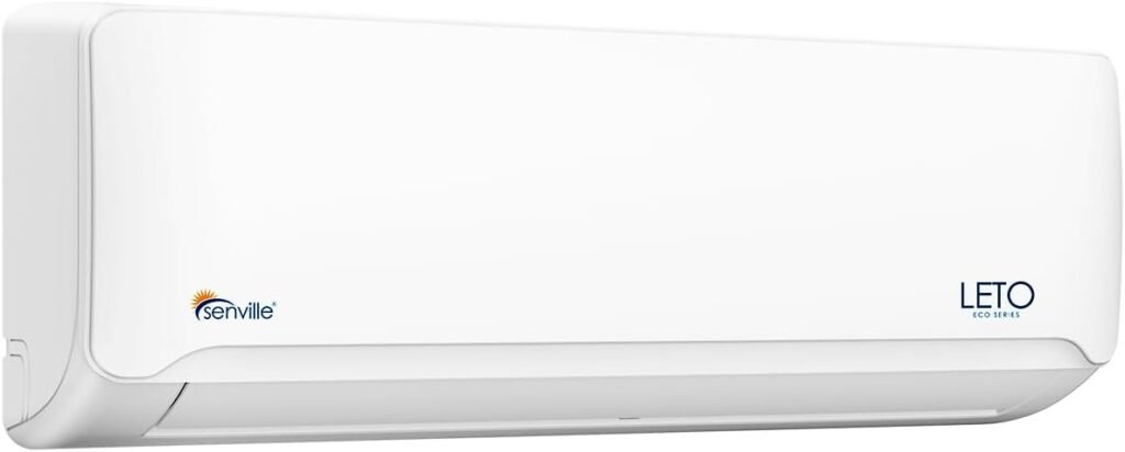 Senville LETO Series Mini Split Air Conditioner Heat Pump, 18000 BTU 208/230V, Inverter, Works with Alexa, SEER2 19, 1.5 Ton, White