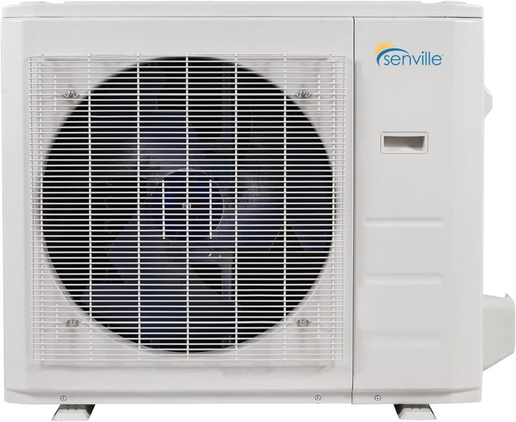 Senville SENA-18HF/D Dual Zone Mini Split Air Conditioner Heat Pump, 18000 BTU, Works with Alexa, White