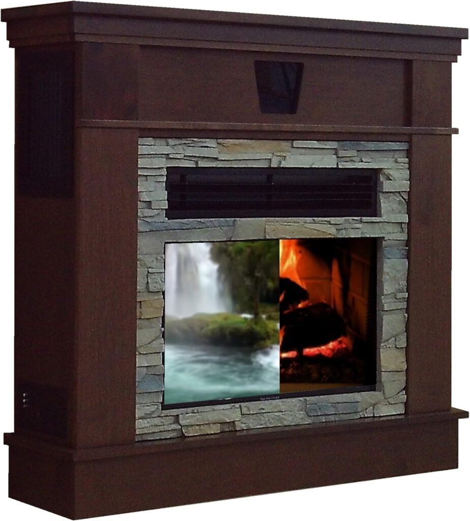 Hidden Comfort 12000 btu 20 SEER Mini Split Inside of a Fireplace Surround (Unstained)